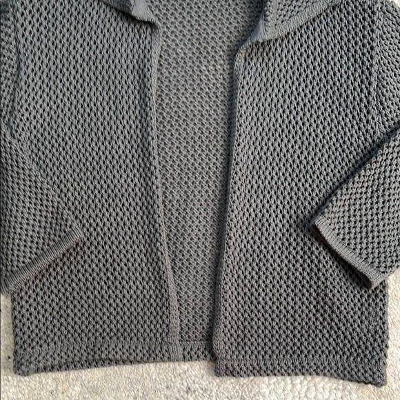 Knit Collared Open Cardigan - Picture 5 of 12